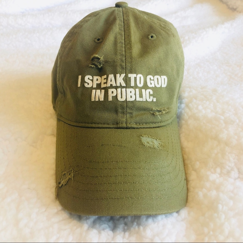 God is Dope olive green hat